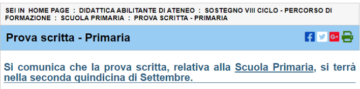 Tfa sostegno primaria Cassino