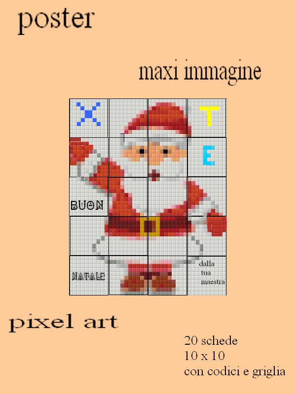 IL CALENDARIO DELL'AVVENTO DI NATALE IN PIXEL ART, CODING DALLA MAESTRA AI BAMBINI REGALO