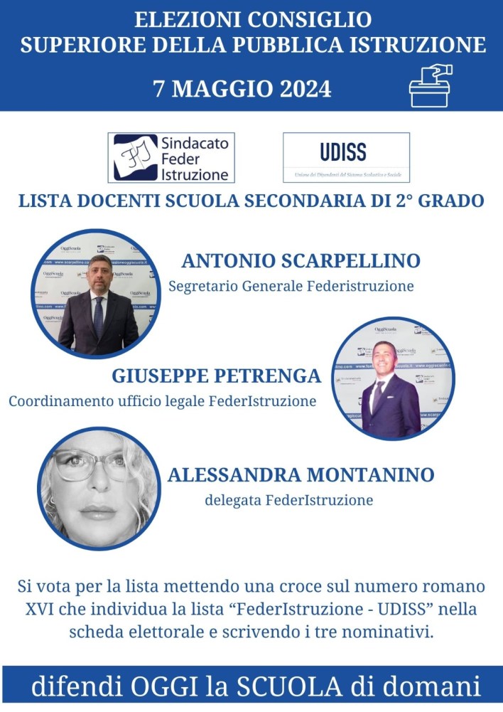 FederIstruzione - UDISS Lista scuola secondaria di II grado