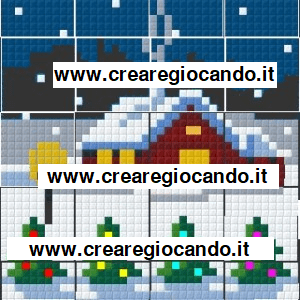 PAESAGGIO INVERNALE 20 schede pixel art con codici e spiegazioni