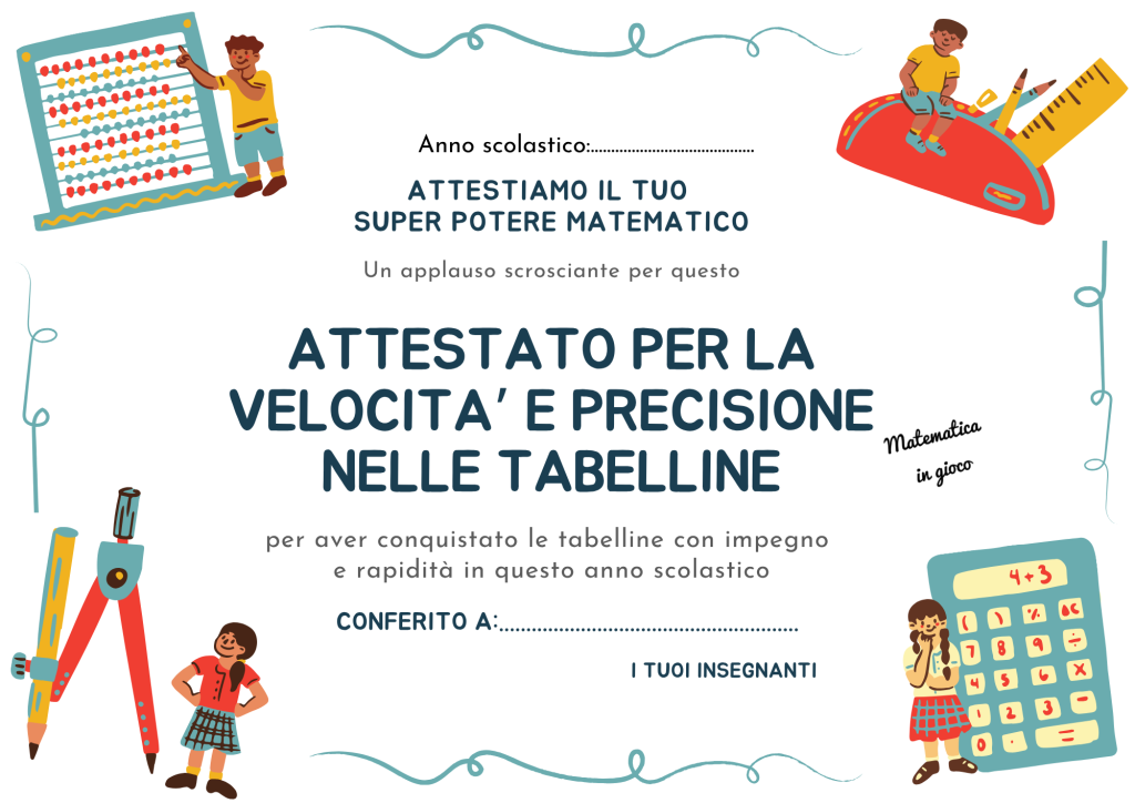 Attestati matematici: la raccolta
