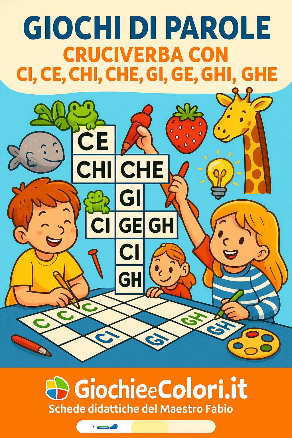 Copertina cruciverba C G scuola primaria