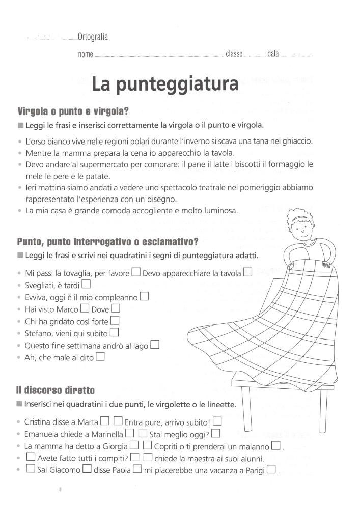 Scheda punteggiatura 1