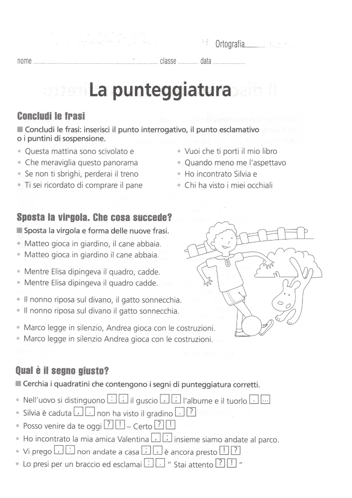 Scheda punteggiatura 2