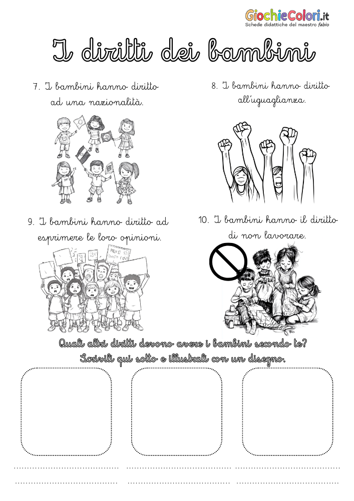 Scheda diritti bambini 3