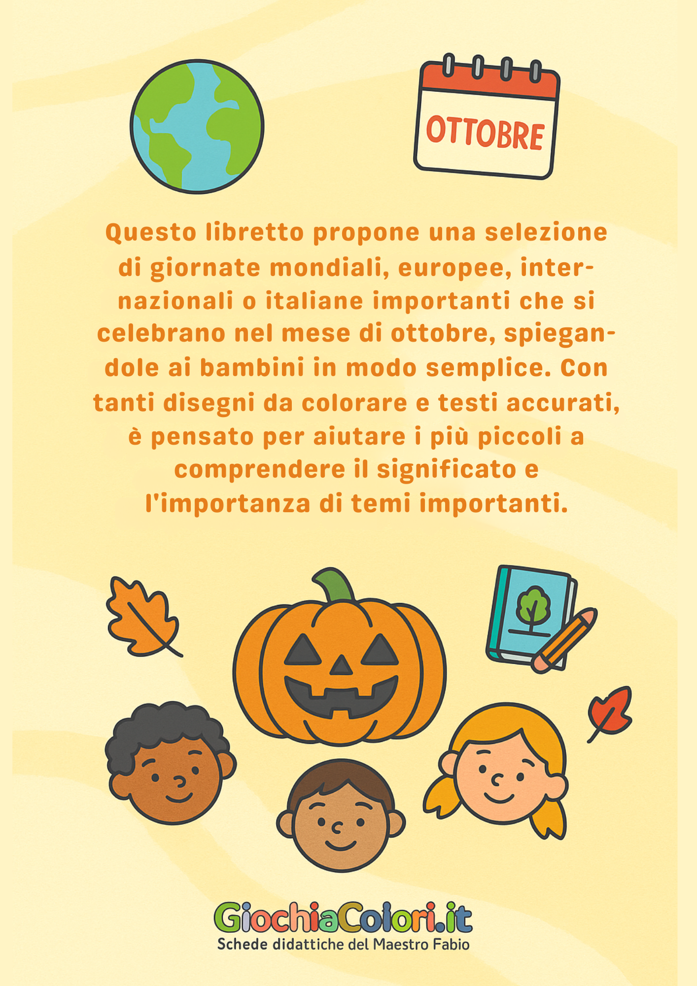 Retro copertina giornate mondiali ottobre