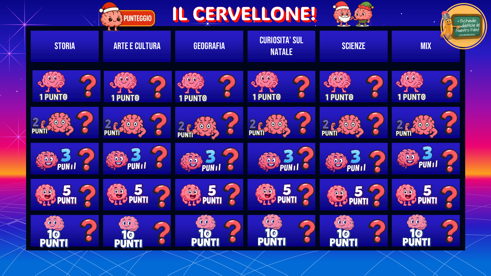 Copertina Il Cervellone gioco di Natale per bambini
