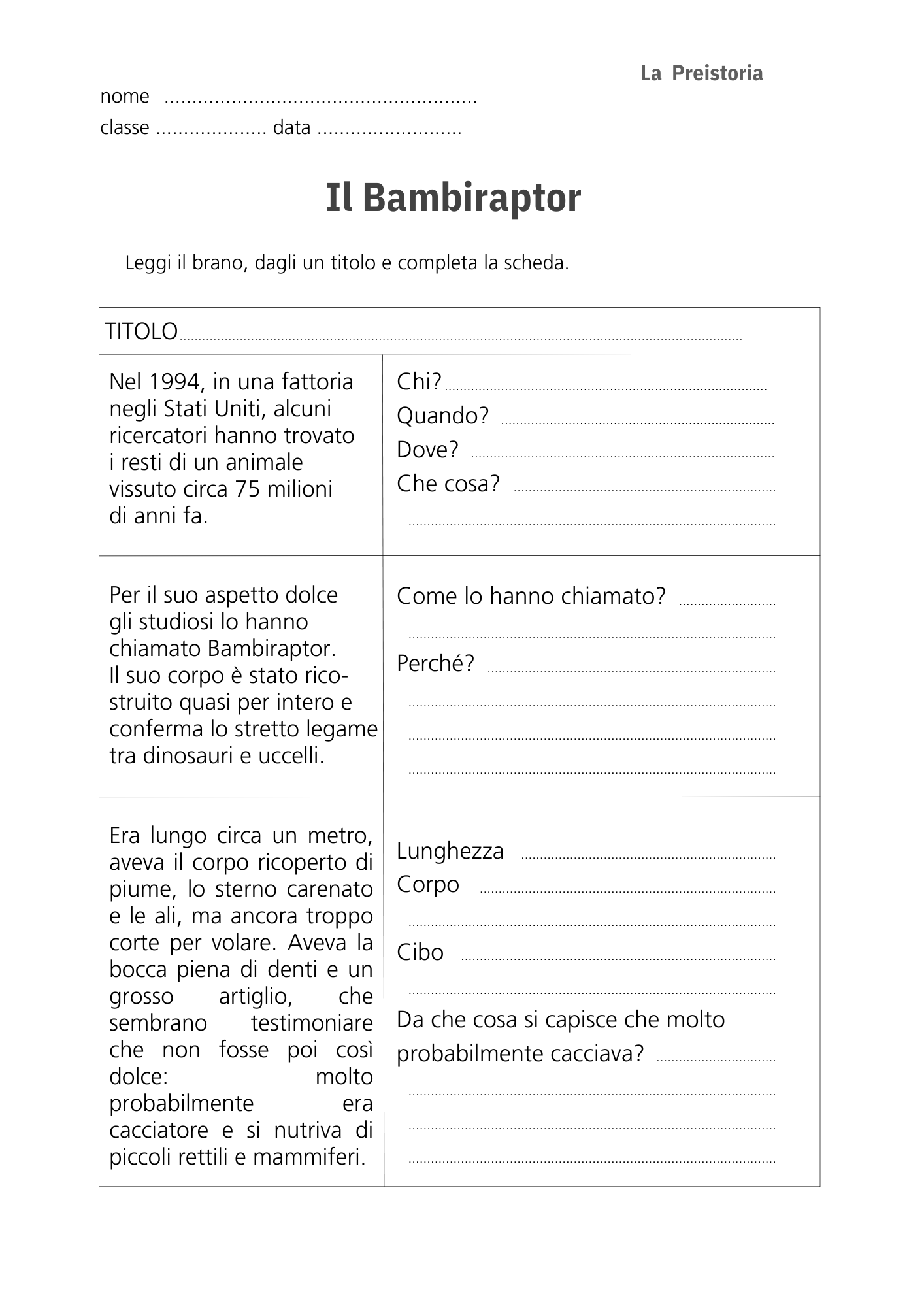 Anteprima scheda dinosauri 3